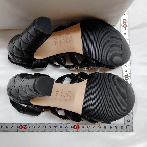 Chanel Sandals Women Black Leather (calf) mon-562-092125 - Picture 8 of 9